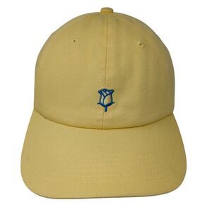 Rose Babe Slideback Hat Yellow One Size Adjustable Embroidered Flower Swish